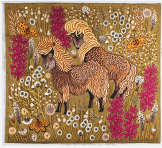 Vente aux enchères : tapisserie Compagnons de la Marjolaine