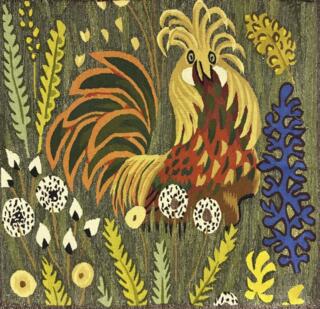 Vente aux enchères : tapisserie Coq (ENAD)