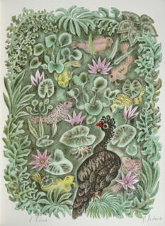 Auction Sale : Lithography Dom Robert in Album Fables de La Fontaine