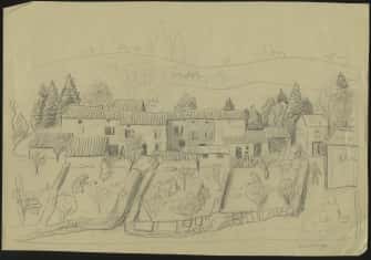 Vue sur le village des Camazes