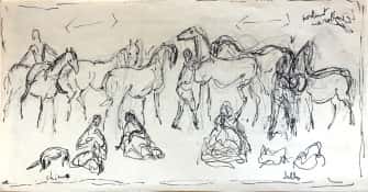 Marché aux chevaux en Tunisie